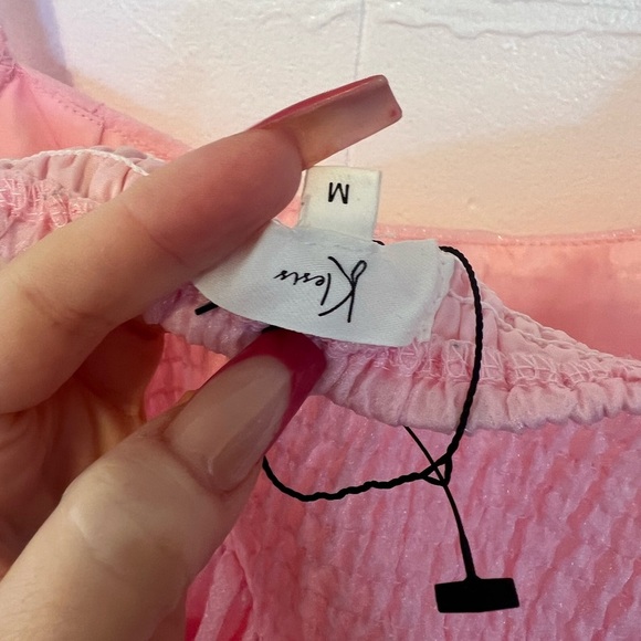 Pink Puff Sleeve Dress (Size M, Stretchy) - Picture 5 of 6